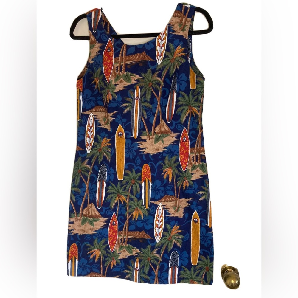 VINTAGE ALOHA REPUBLIC Dress Hawaiian Tank Dress Size Medium